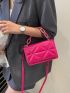 Mini Quilted Snap Button Square Bag