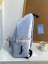Cartoon & Letter Graphic Functional Backpack
