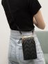 Chevron Kiss Lock Phone Wallet