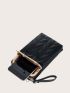 Chevron Kiss Lock Phone Wallet