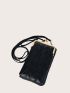 Chevron Kiss Lock Phone Wallet
