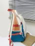 Colorblock Letter Graphic Functional Backpack