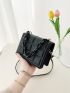 Mini Geo Embossed Flap Square Bag