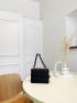 Mini Geo Embossed Flap Square Bag