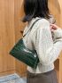 Croc Embossed Baguette Bag