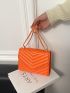 Mini Minimalist Chevron Flap Square Bag