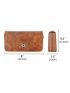 Flower Detail Zip Around Long Wallet