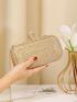 Mini Rhinestone Decor Box Bag, Perfect Bride Purse For Wedding, Prom & Party Events