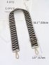 Geometric Graphic Two Tone Bag Strap