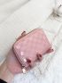 Checkered Embossed Card Holder