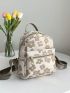 Flower Graphic Functional Backpack