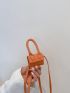 Mini Crocodile Embossed Square Bag