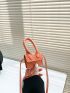 Mini Crocodile Embossed Square Bag