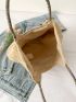 Tassel Decor Straw Bag