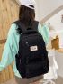 Minimalist Letter Patch Pocket Front Backpack