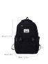 Minimalist Letter Patch Pocket Front Backpack