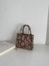 Mini Snakeskin Print Satchel Bag