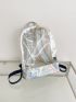 Holographic Detail Clear Backpack