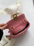 Mini Quilted Twist Lock Square Bag