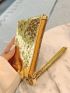 Metallic Leopard Pattern Coin Purse