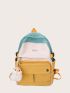 Colorblock Large Capacity Backpack