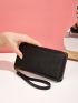 Minimalist Long Wallet With Wristlet