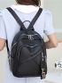 Minimalist Functional Backpack With Bag Charm