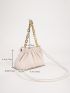 Chain Decor Ruched Bag