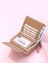 Flower Embossed Snap Button Small Wallet