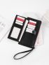 Textured Long Wallet With Wristlet