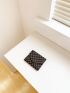 Geometric Print Fold Over Small Wallet