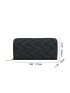 Geometric Embossed Zipper Long Wallet
