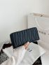 Zip Around Textured Long Wallet