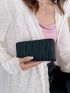 Zip Around Textured Long Wallet
