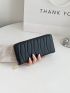 Zip Around Textured Long Wallet