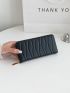 Zip Around Textured Long Wallet