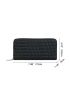 Geometric Embossed Zipper Long Wallet
