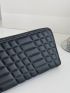 Geometric Embossed Zipper Long Wallet