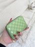 Checkered Embossed Card Holder