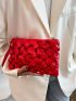Minimalist Ruched Bag With Wristlet