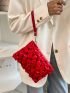 Minimalist Ruched Bag With Wristlet