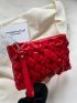 Minimalist Ruched Bag With Wristlet
