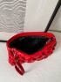 Minimalist Ruched Bag With Wristlet