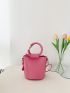 Minimalist Bow Decor Bucket Bag