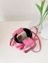 Minimalist Bow Decor Bucket Bag