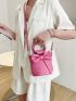 Minimalist Bow Decor Bucket Bag