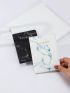 2pcs Letter & Marble Print Passport Case