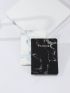 2pcs Letter & Marble Print Passport Case