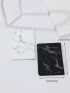 2pcs Letter & Marble Print Passport Case