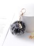 Cartoon Cat & Pom Pom Decor Bag Charm